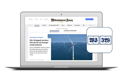 Laptop mit wilhelmshavener-zeitung.de