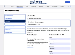 meine wz - Unterkonto