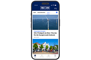 Apple iPhone mit App des Jeverschen Wochenblatt bzw. der Wilhelmshavener Zeitung