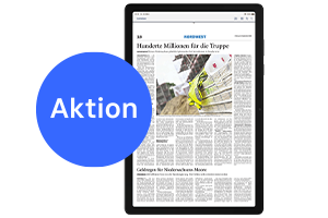 Samsung Tab mit der Zeitungausgabe vom Jeverschen Wochenblatt bzw. der Wilhelmshavener Zeitung