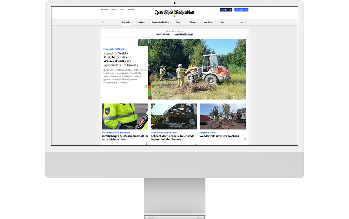 Jeversches Wochenblatt  Website